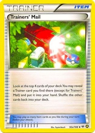 Trainers' Mail (Non-Holo) 92a/108 - Alternate Art Promos