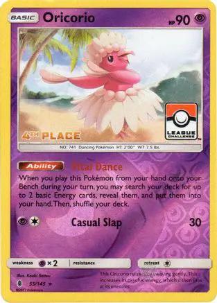 Oricorio 055/145 - League & Championship Cards - Reverse Holofoil
