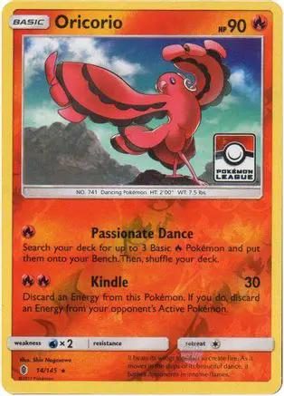 Oricorio (Pokemon League) 014/145 - League & Championship Cards Reverse Holofoil