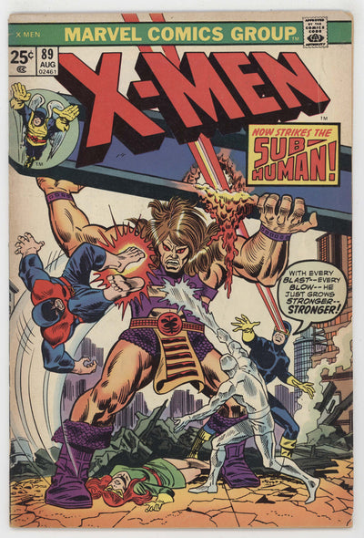 Uncanny X-Men 89 Marvel 1974 VG 41 Sub-Human Frank Giacoia Roy Thomas