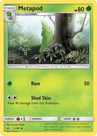 Metapod 002/147 - SM  Burning Shadows Reverse Holofoil