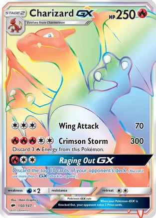 Pokemon: Charizard GX Burning Shadows 150/147 - Near Mint