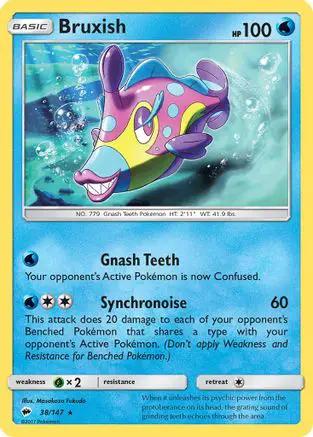Bruxish 038/147 - SM  Burning Shadows Reverse Holofoil