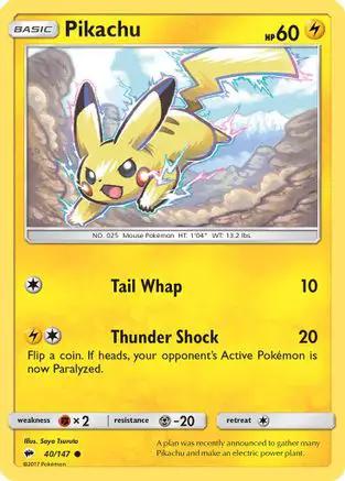 Pikachu 040/147 - SM  Burning Shadows