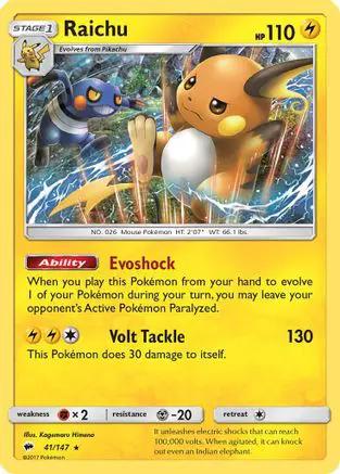 Raichu 041/147 - SM  Burning Shadows Holofoil