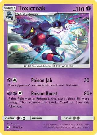 Toxicroak 055/147 - SM  Burning Shadows
