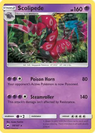 Scolipede 058/147 - SM  Burning Shadows