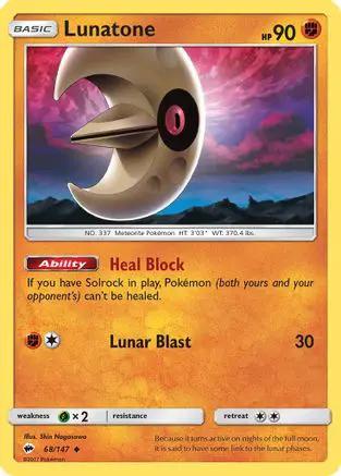 Lunatone 068/147 - SM  Burning Shadows