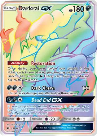 Darkrai GX (Secret) 158/147 - SM  Burning Shadows Holofoil