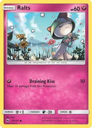 Ralts 091/147 - SM  Burning Shadows Reverse Holofoil