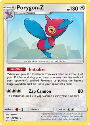Porygon-Z 105/147 - SM  Burning Shadows Reverse Holofoil