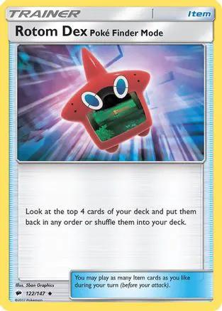 Rotom Dex Poke Finder Mode 122/147 - SM  Burning Shadows