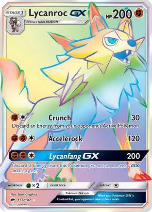 Lycanroc GX (Secret) 155/147 - SM  Burning Shadows Holofoil