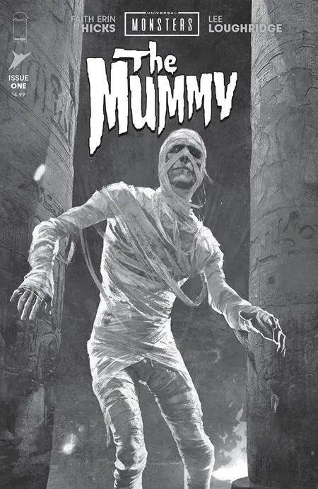 Universal Monsters The Mummy #1 (Of 4) D 1:25 Joshua Middleton Classic Horror B&W Variant (03/26/2025) Image