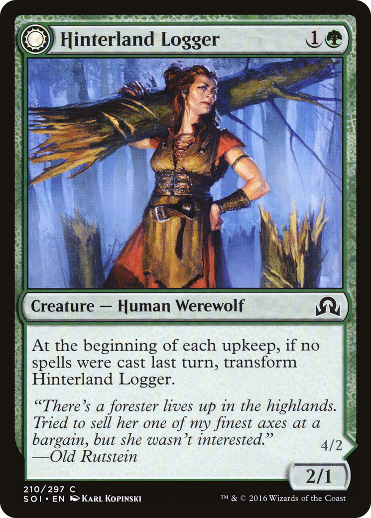 Hinterland Logger // Timber Shredder (SOI-210) - Shadows over Innistrad: (Double Faced Transform)