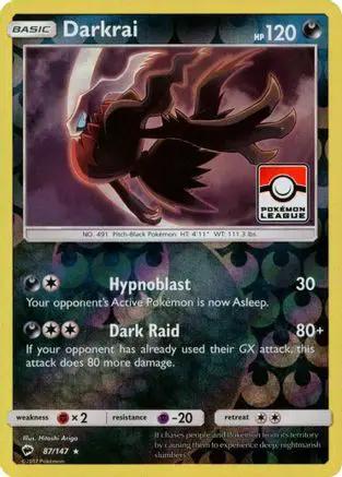 Darkrai (Pokemon League) 087/147 - League & Championship Cards Reverse Holofoil