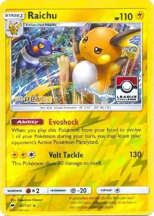 Raichu 041/147 - League & Championship Cards - Reverse Holofoil