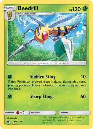 Beedrill 003/111 - SM  Crimson Invasion Reverse Holofoil