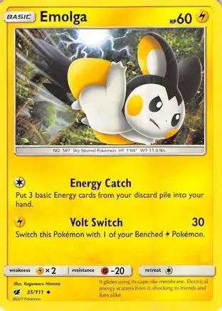Emolga 035/111 - SM  Crimson Invasion Reverse Holofoil