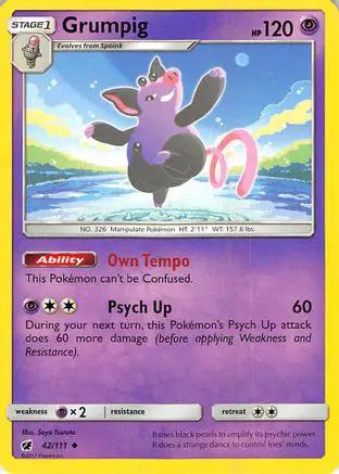 Grumpig 042/111 - SM  Crimson Invasion Reverse Holofoil
