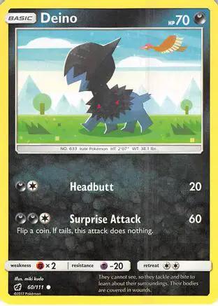 Deino 060/111 - SM  Crimson Invasion Reverse Holofoil