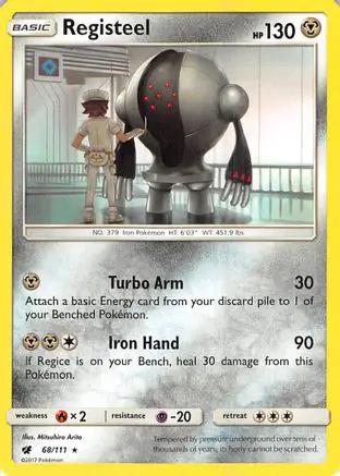 Registeel 068/111 - SM  Crimson Invasion Reverse Holofoil