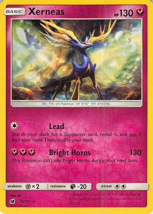 Xerneas 073/111 - SM  Crimson Invasion Reverse Holofoil