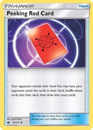Peeking Red Card 097/111 - SM  Crimson Invasion