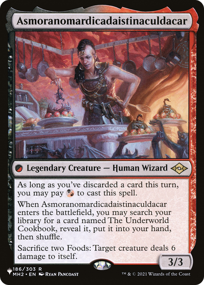 Asmoranomardicadaistinaculdacar (LIST-MH2-186) - The List