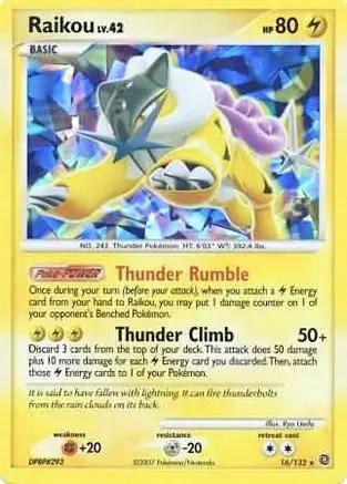 Raikou (Cracked Ice Holo) 016/132 - Miscellaneous Cards & Products Holofoil