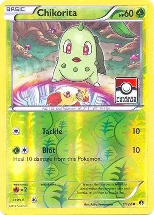 Chikorita (Pokemon League) 001/122 - League & Championship Cards Reverse Holofoil