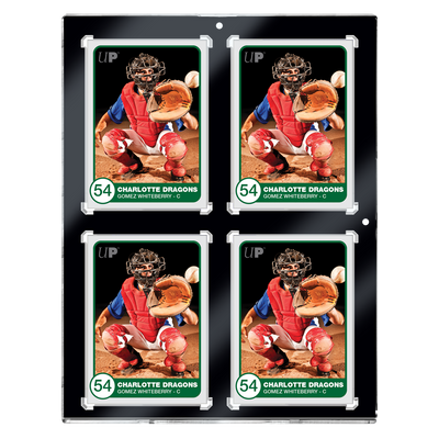 130PT 4-Card Black Border UV ONE-TOUCH® Magnetic Holder