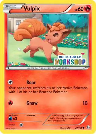 Vulpix (Build-A-Bear Workshop Exclusive) 020/160 - Miscellaneous Cards & Products