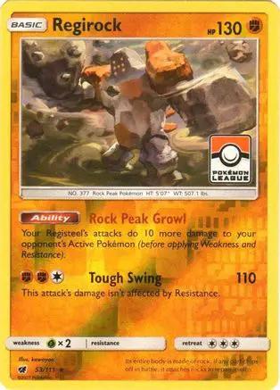 Regirock (Pokemon League) 053/111 - League & Championship Cards Reverse Holofoil