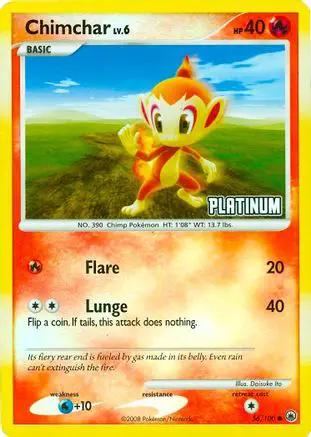 Chimchar [Platinum] 056/100 - Burger King Promos Reverse Holofoil