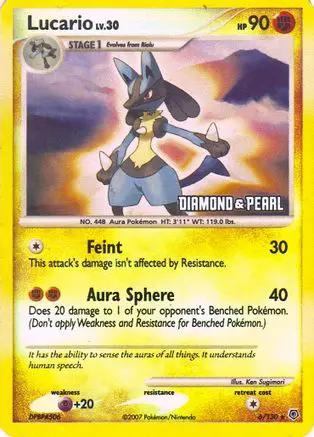Lucario [Diamond & Pearl] 006/130 - Burger King Promos Reverse Holofoil