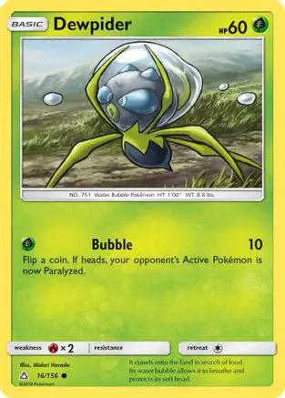 Dewpider 016/156 - SM  Ultra Prism Reverse Holofoil