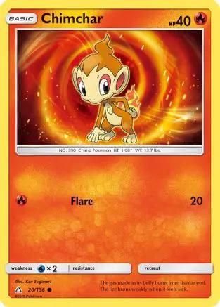 Chimchar 020/156 - SM  Ultra Prism Reverse Holofoil