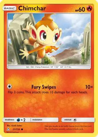 Chimchar 021/156 - SM  Ultra Prism Reverse Holofoil