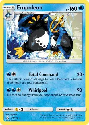 Empoleon 034/156 - SM  Ultra Prism Reverse Holofoil