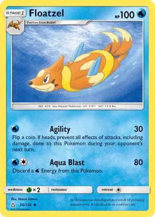 Floatzel 036/156 - SM  Ultra Prism