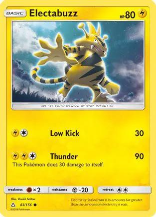 Electabuzz 043/156 - SM  Ultra Prism Reverse Holofoil
