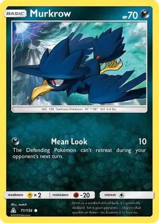 Murkrow 071/156 - SM  Ultra Prism Reverse Holofoil