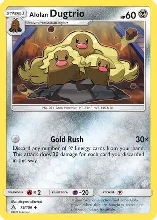 Alolan Dugtrio 079/156 - SM  Ultra Prism Reverse Holofoil