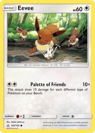 Eevee 105/156 - SM  Ultra Prism Reverse Holofoil