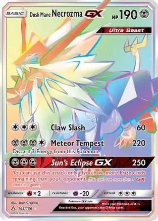 Dusk Mane Necrozma GX (Secret Rare) 163/156 - SM  Ultra Prism Holofoil