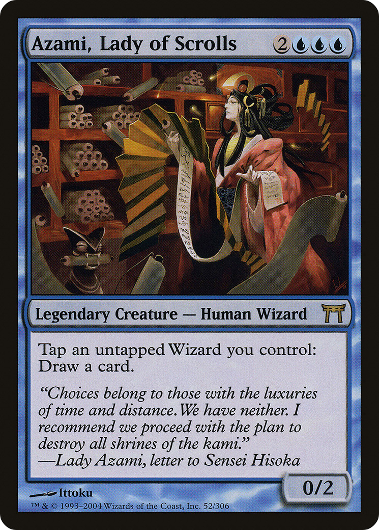 Azami, Lady of Scrolls (CHK-052) - Champions of Kamigawa Foil