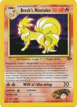 Brock's Ninetales 003/132 - Gym Challenge Unlimited Holofoil