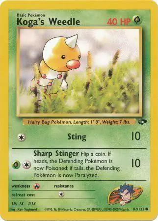 Koga's Weedle 082/132 - Gym Challenge Unlimited