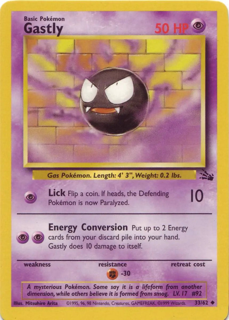 Gastly 033/62 - Fossil Unlimited